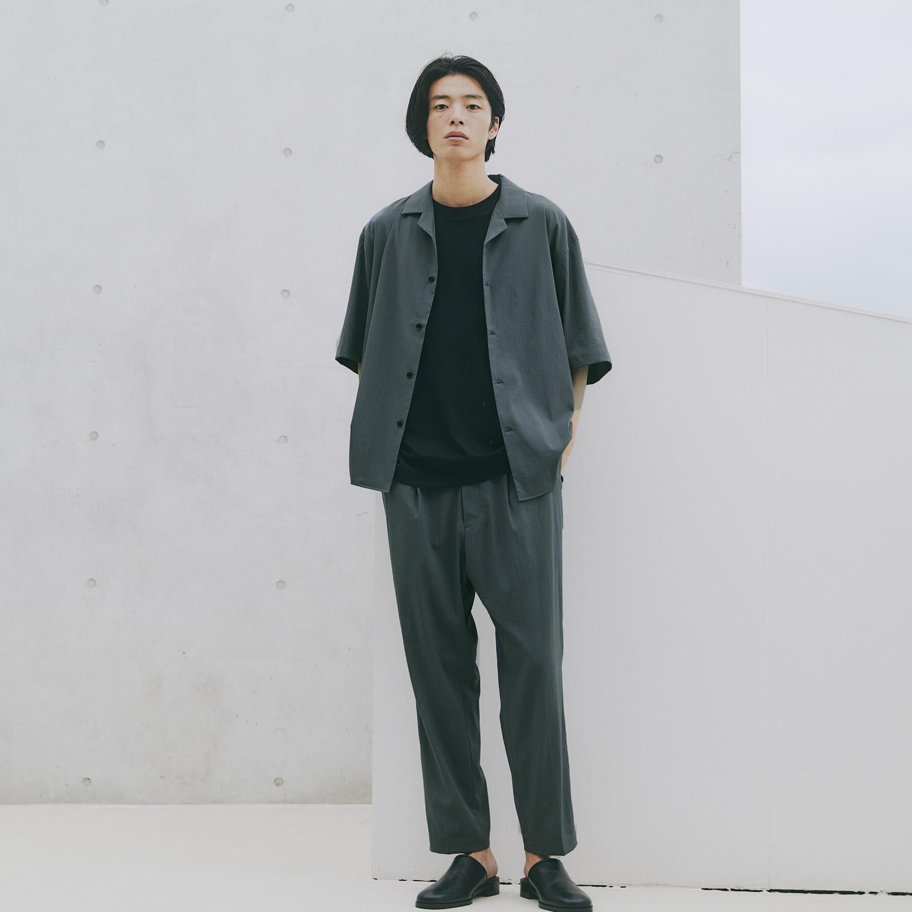tk.TAKEO KIKUCHI「【接触冷感／UVCUT】COOL PLAYワイドテーパードスラックス」|その他|