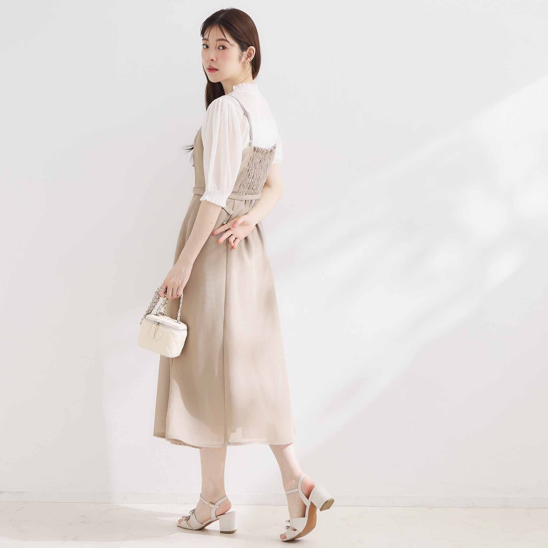 Couture broach「【洗える】メッシュ キャミワンピース」|ワンピース|