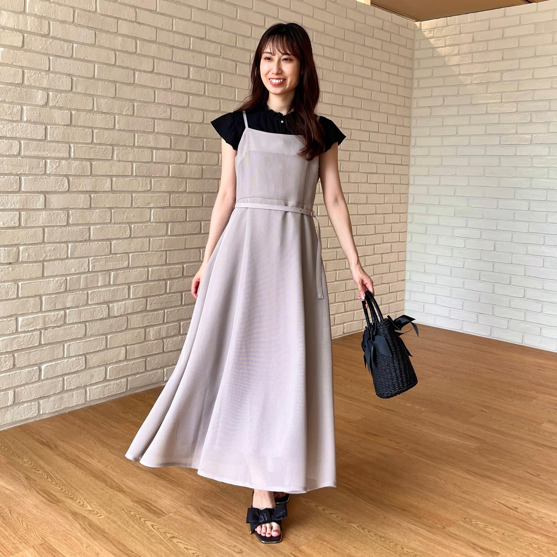 Couture broach「【洗える】メッシュ キャミワンピース」|ワンピース|