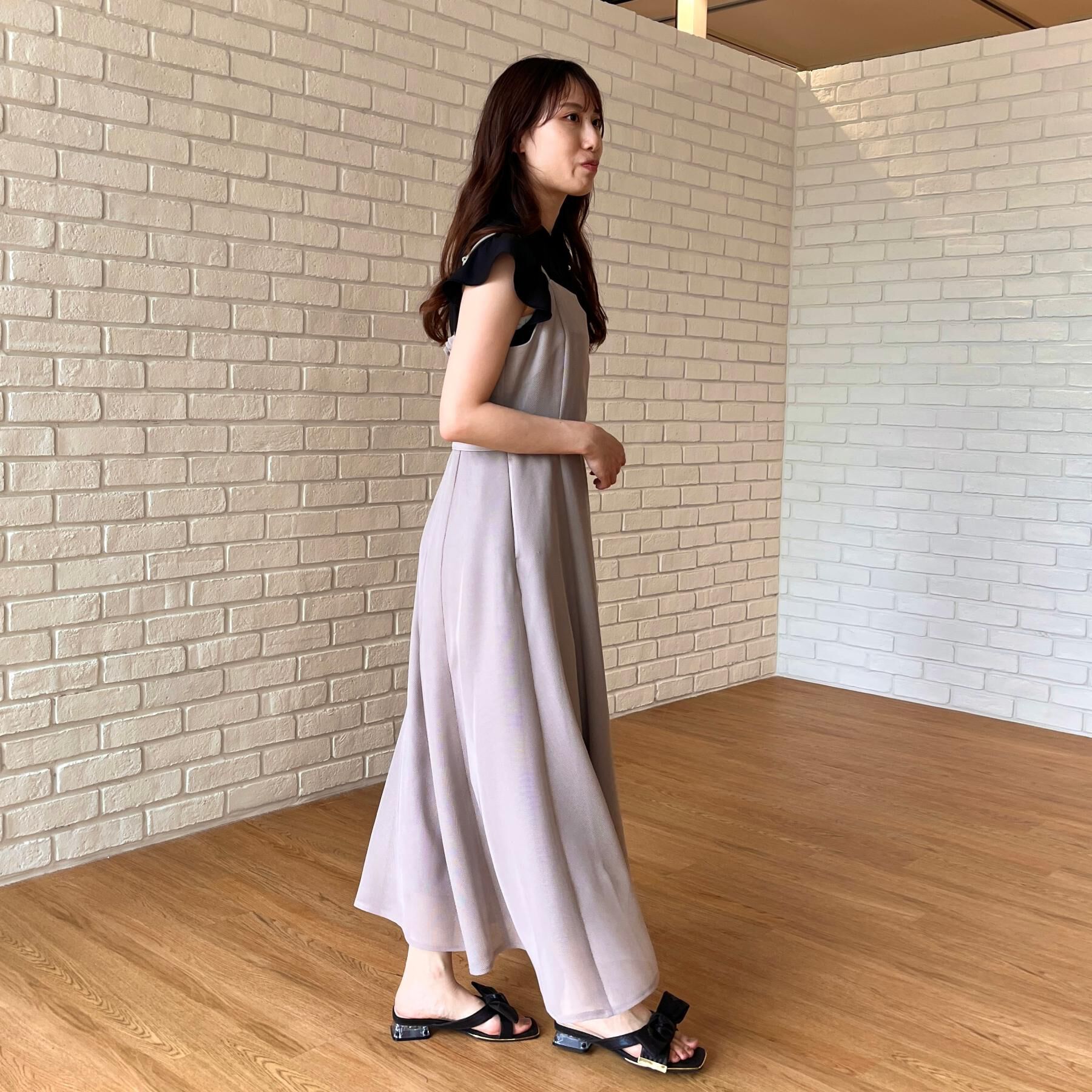 Couture broach「【洗える】メッシュ キャミワンピース」|ワンピース|
