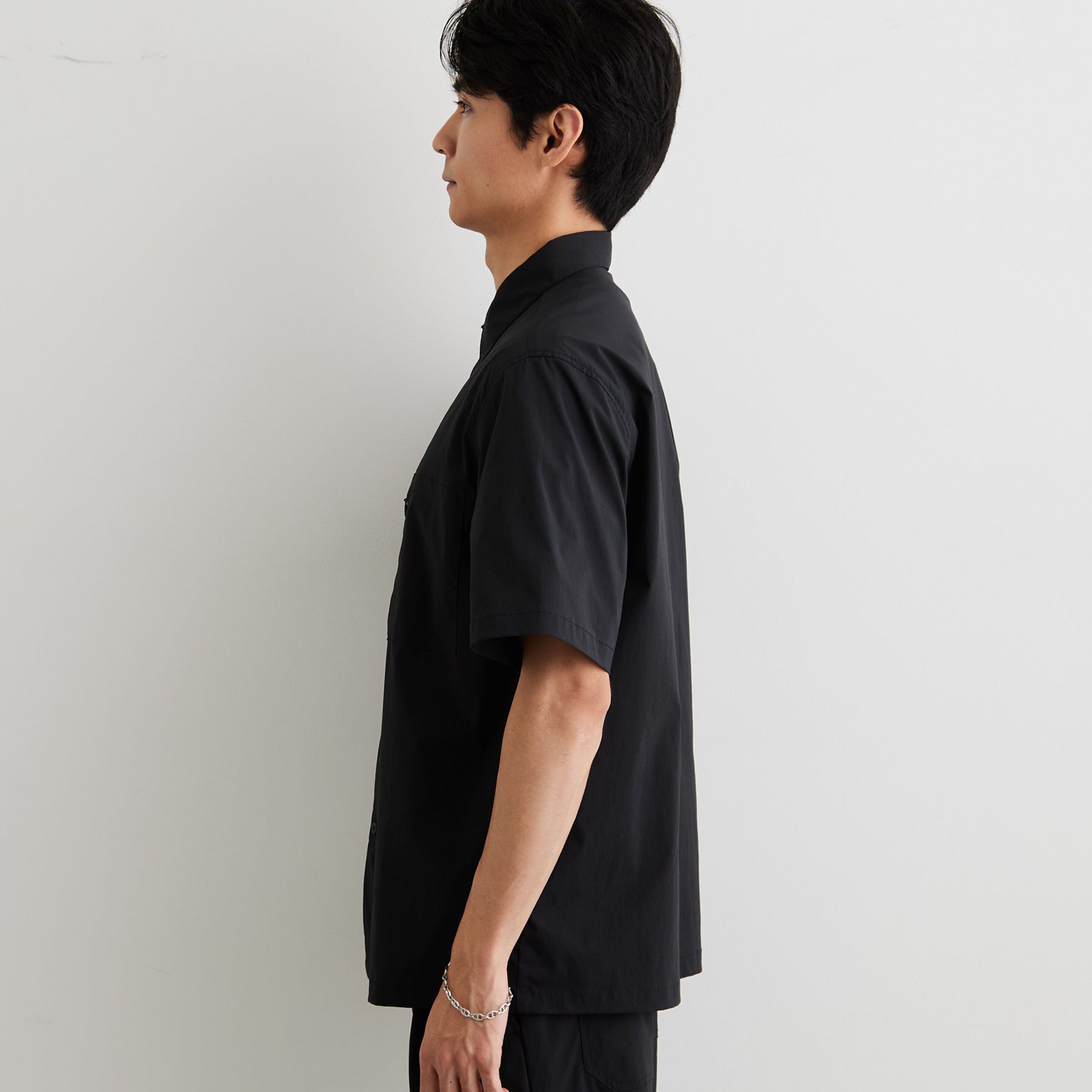 THE SHOP TK「【洗濯機OK/セットアップ可】ナイロンストレッチ半袖シャツ」|シャツ・ブラウス|