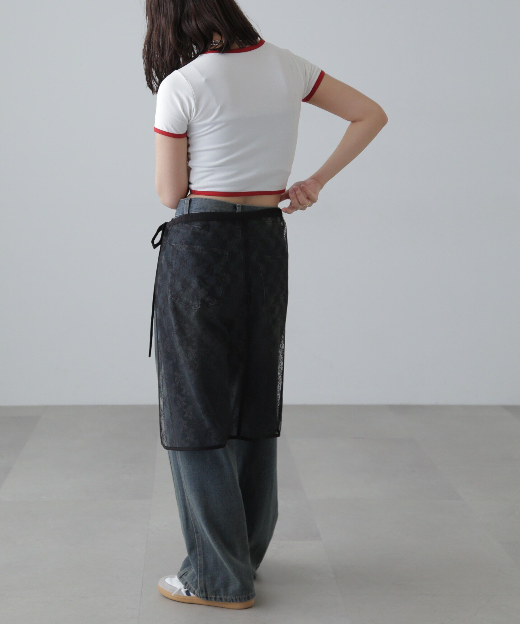  「ショート丈リンガーTシャツ」|Tシャツ・カットソー|