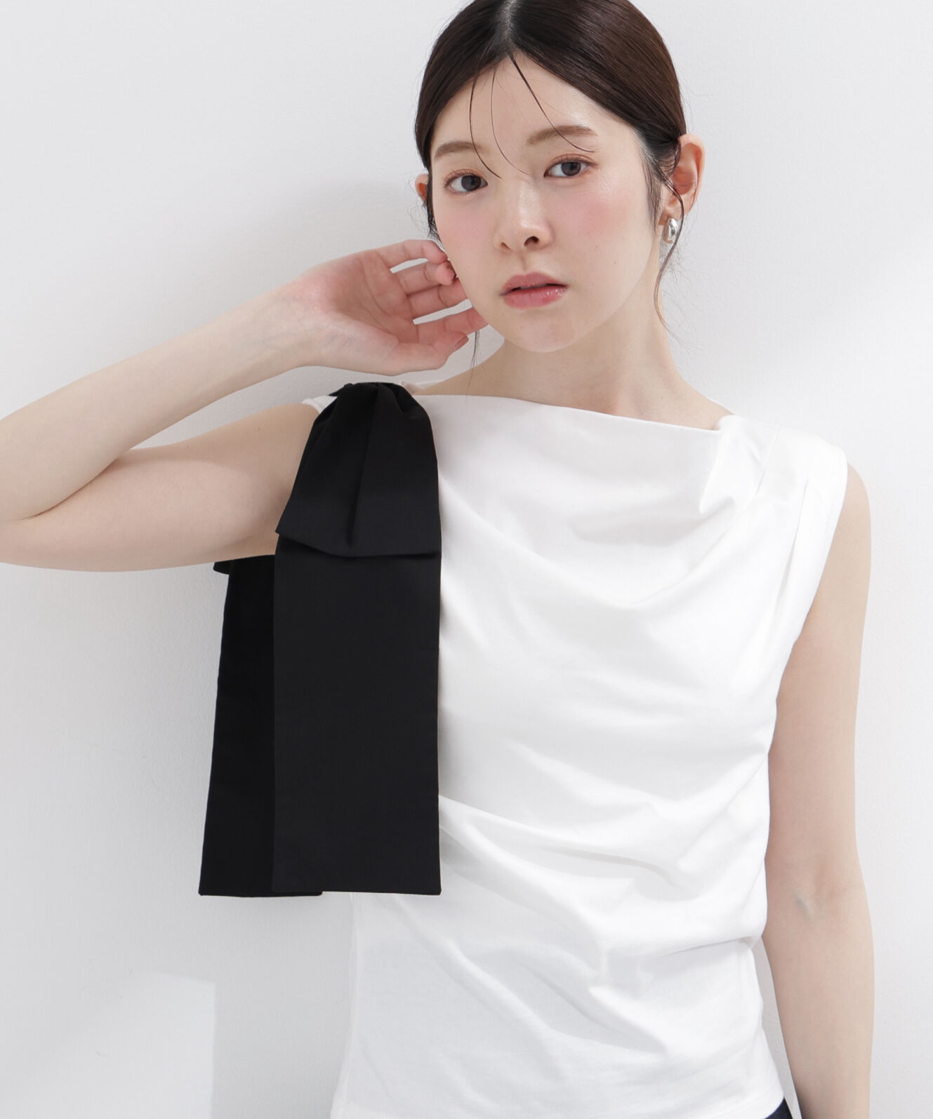 PROPORTION BODY DRESSING「アシメリボンカットソー」|Tシャツ・カットソー|