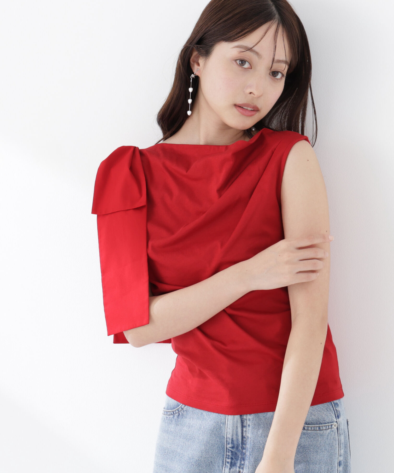 PROPORTION BODY DRESSING「アシメリボンカットソー」|Tシャツ・カットソー|