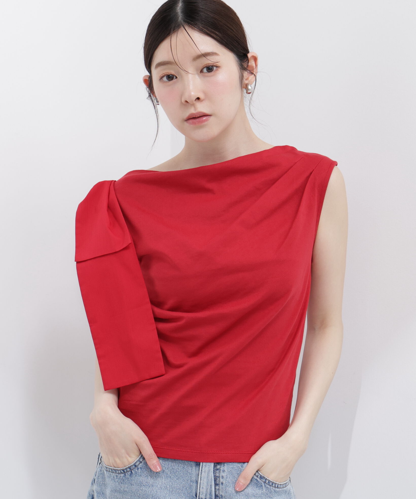 PROPORTION BODY DRESSING「アシメリボンカットソー」|Tシャツ・カットソー|