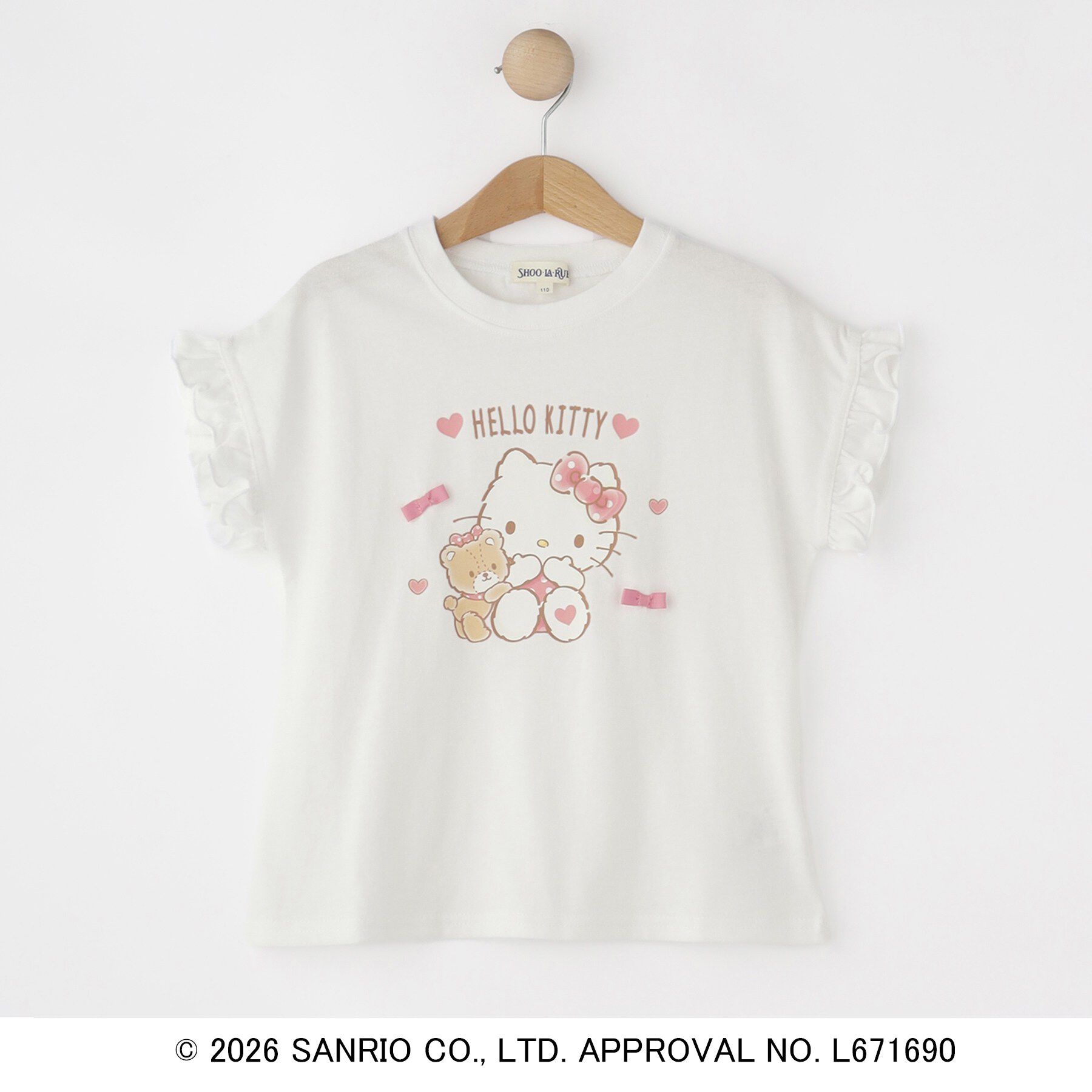 SHOO･LA･RUE「【サンリオキャラクターズ】フリルデザインTシャツ」|Tシャツ・カットソー|ホワイト(001)