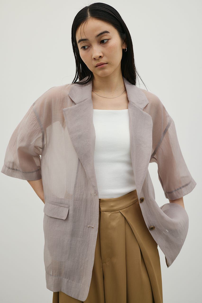 STYLEMIXER「ハーフスリーブシアーテーラージャケット」|その他|L/GRY1