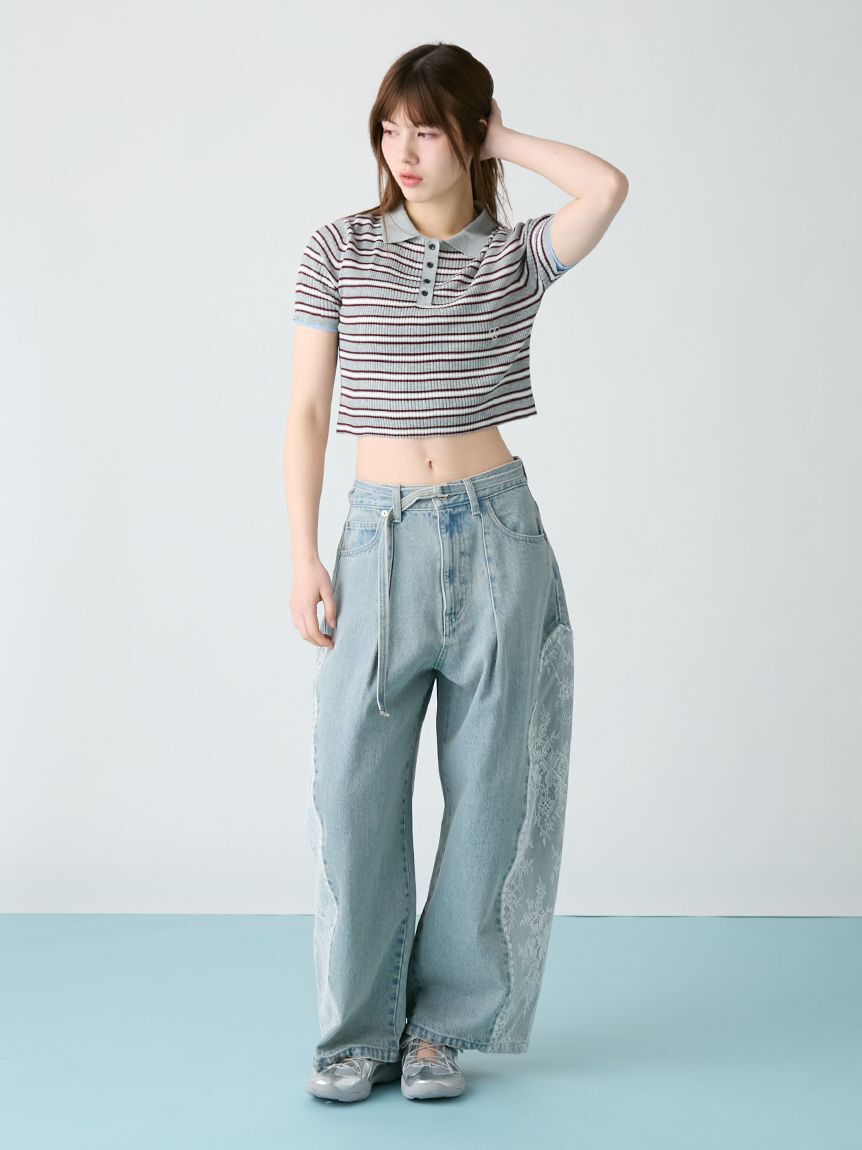 FURFUR「カラーブロックニットポロシャツ」|ポロシャツ|