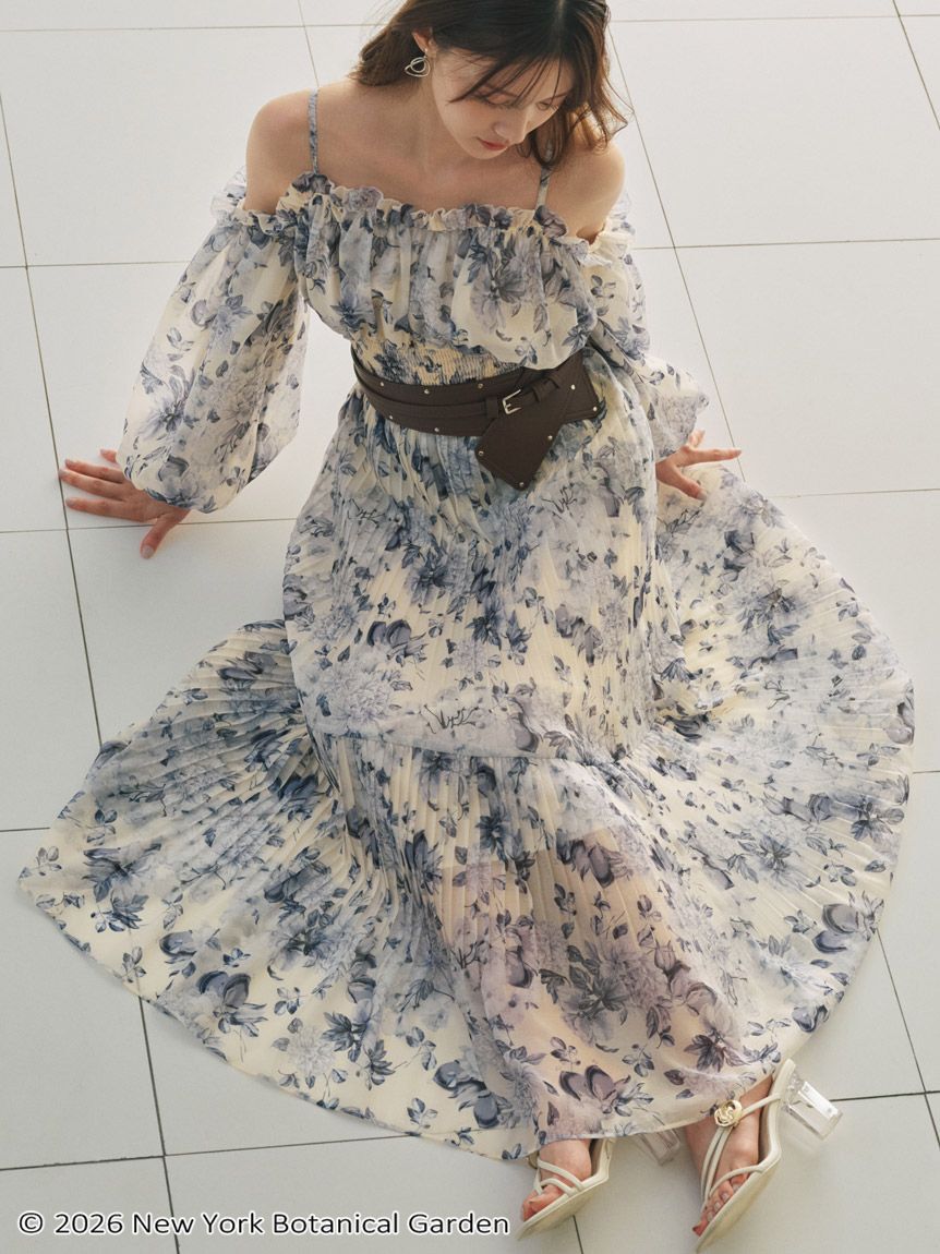 SNIDEL「NYBG ギャザープリーツワンピース」|ワンピース|