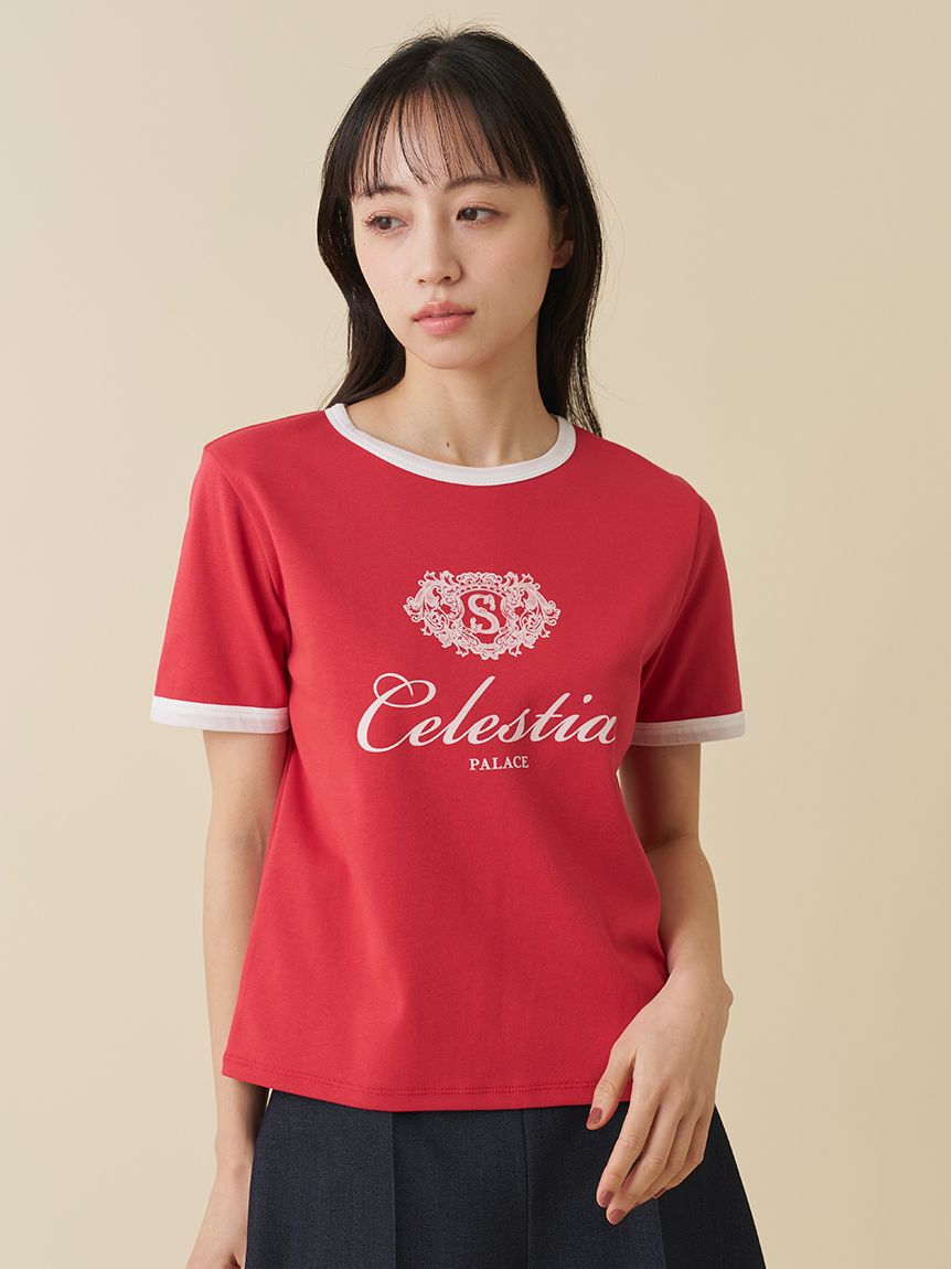 SNIDEL「【UVカット】エンブレムリンガーTシャツ」|Tシャツ・カットソー|
