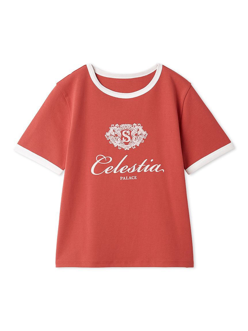 SNIDEL「【UVカット】エンブレムリンガーTシャツ」|Tシャツ・カットソー|RED