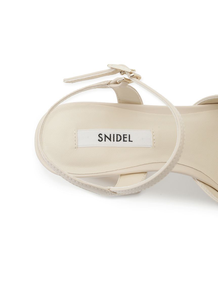 SNIDEL「プラットフォームリボンサンダル」|サンダル|