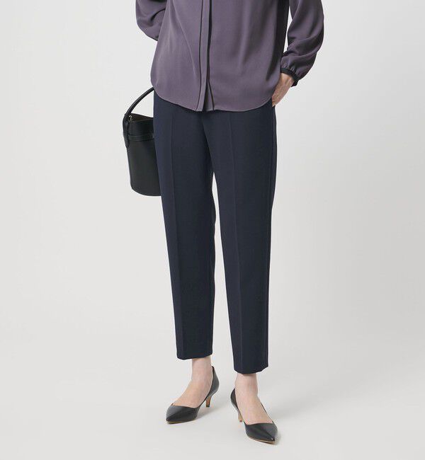 UNITED ARROWS「ダブルクロス スリムパンツ ‐ストレッチ ウォッシャブル‐」|スラックス|