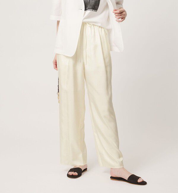 UNITED ARROWS「シルクライク イージーパンツ」|チノ|