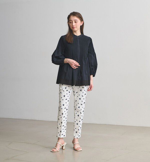 UNITED ARROWS「ピンタック バンドカラー ブラウス」|シャツ・ブラウス|