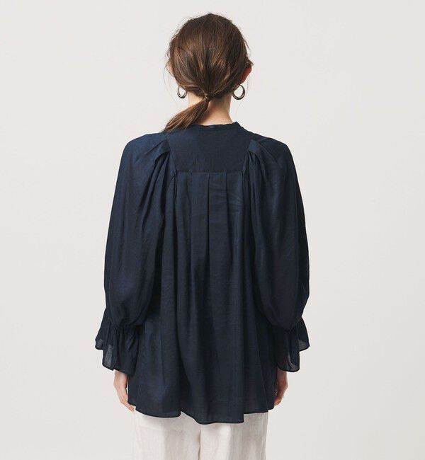 UNITED ARROWS「ラミー スキッパー Vネック ブラウス ‐ウォッシャブル‐」|シャツ・ブラウス|