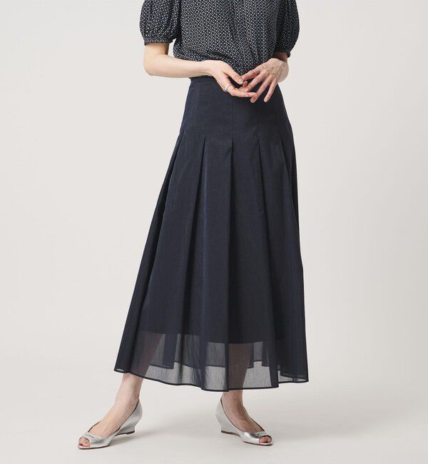 UNITED ARROWS「LINEAESSE シアー スカート ‐ウォッシャブル‐」|スカート|