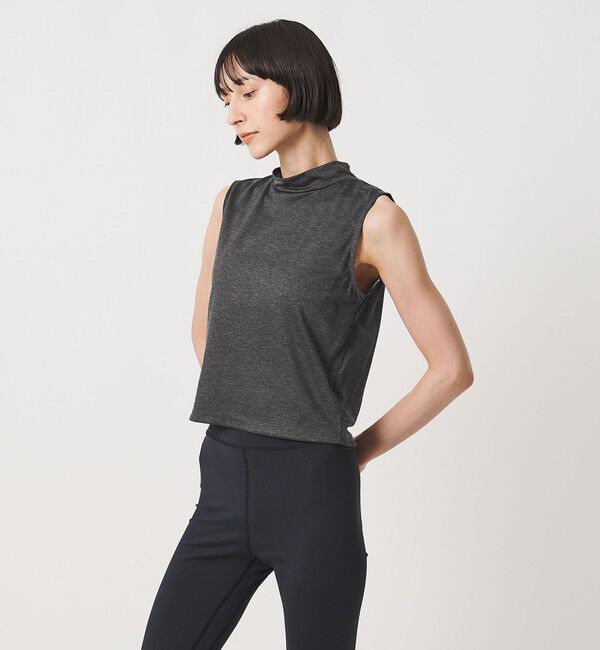 UNITED ARROWS「＜MIYAGI YUKA&times;TO UNITED ARROWS＞スタンドカラー ノースリーブ カットソー」|Tシャツ・カットソー|