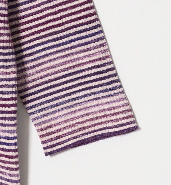 UNITED ARROWS「カラー ボーダー 5分袖 ポロニット ‐ウォッシャブル‐」|ニット・セーター|