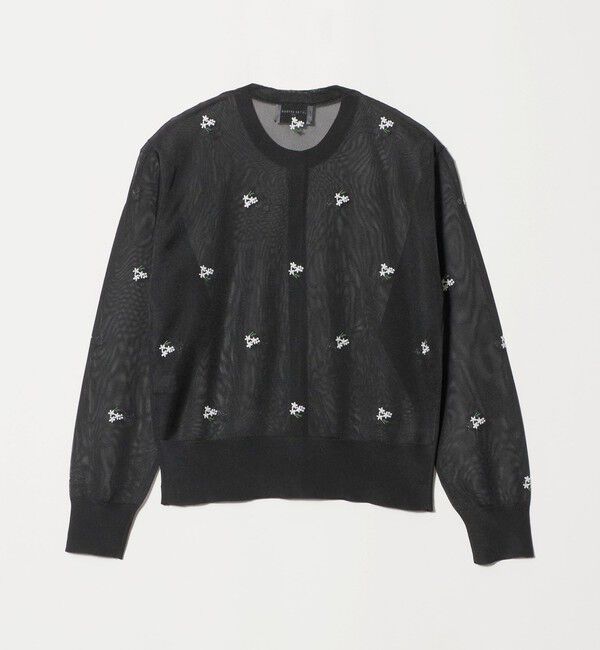 UNITED ARROWS「シアー フラワー カーディガン」|カーディガン|