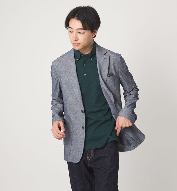 UNITED ARROWS green label relaxing「DUADRY clean バーズアイ ボタンダウン ビズポロ ポロシャツ -吸水速乾・抗菌-」|ポロシャツ|