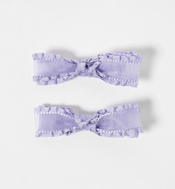 UNITED ARROWS green label relaxing「リボン ヘアクリップ セット / キッズ」|ヘアバンド|LILAC