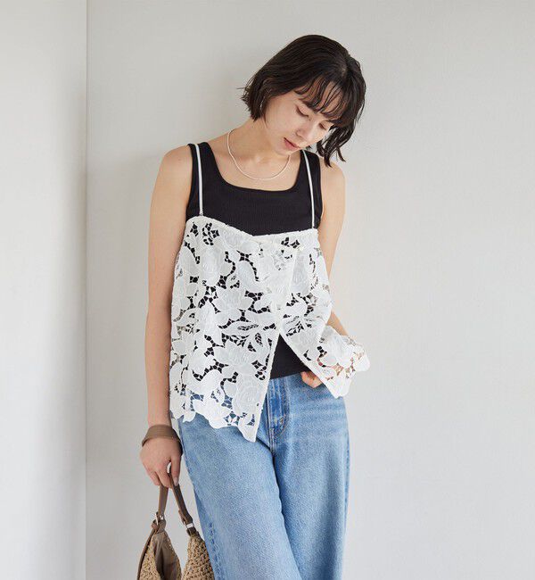 UNITED ARROWS green label relaxing「デコルテタンクトップ / カップインナー」|タンクトップ|