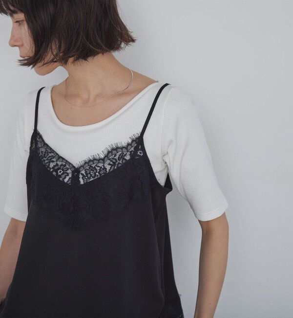 UNITED ARROWS green label relaxing「カップデザインネックTシャツ / カップインナー」|Tシャツ・カットソー|