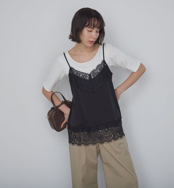 UNITED ARROWS green label relaxing「カップデザインネックTシャツ / カップインナー」|Tシャツ・カットソー|