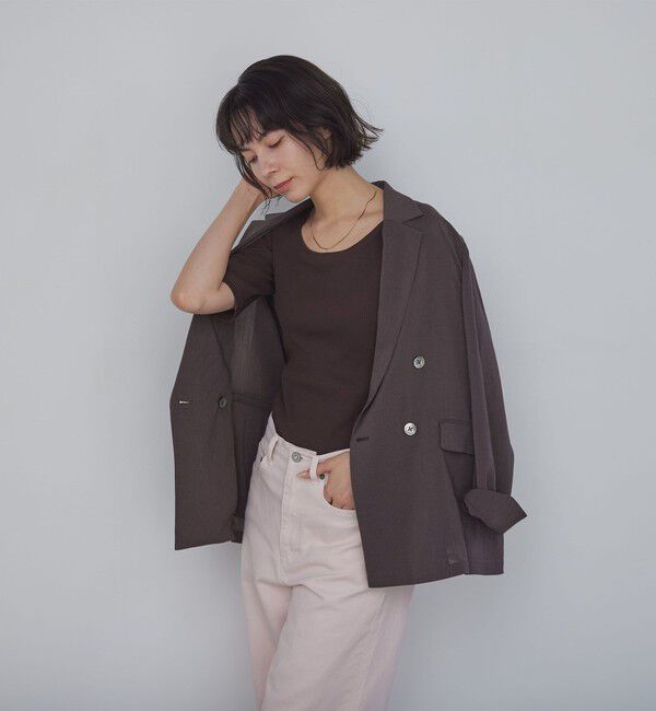 UNITED ARROWS green label relaxing「カップデザインネックTシャツ / カップインナー」|Tシャツ・カットソー|