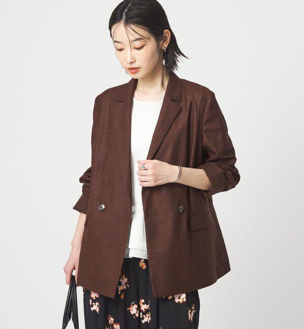 UNITED ARROWS green label relaxing「［size SHORTあり］ライト リネンライク ジャケット UVカット 通気性」|テーラードジャケット|
