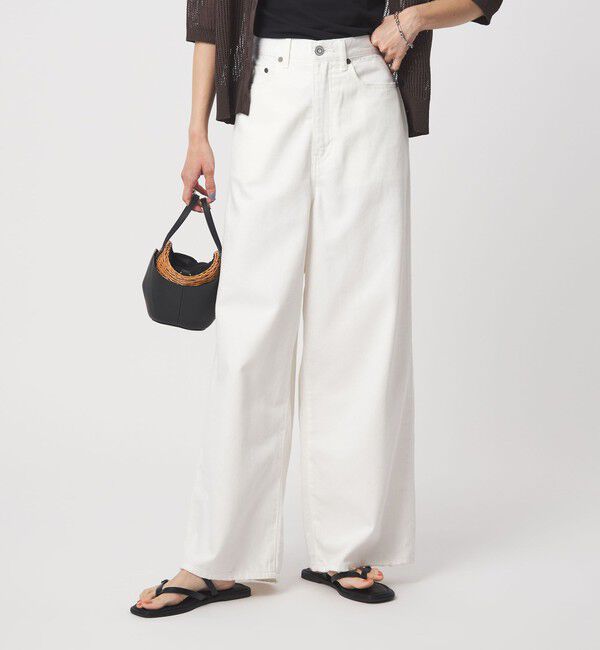 UNITED ARROWS green label relaxing「＜スタイリスト兵藤千尋さんコラボ＞ワイド ライト デニム 接触冷感」|デニム|