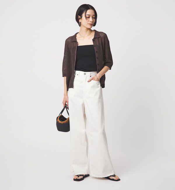 UNITED ARROWS green label relaxing「＜スタイリスト兵藤千尋さんコラボ＞ワイド ライト デニム 接触冷感」|デニム|