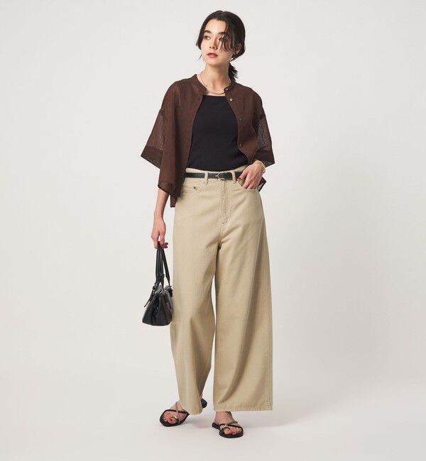 UNITED ARROWS green label relaxing「＜スタイリスト兵藤千尋さんコラボ＞ワイド ライト デニム 接触冷感」|デニム|