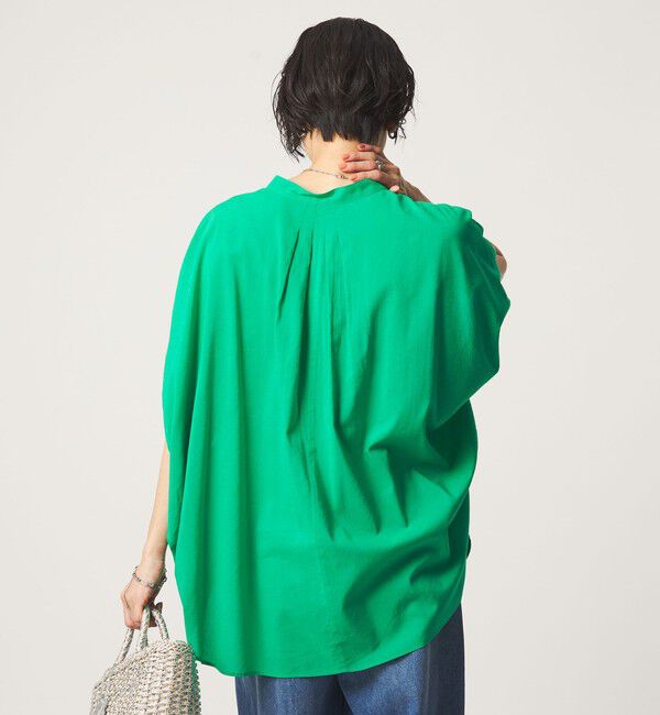 UNITED ARROWS green label relaxing「［size SHORTあり］ショルダー タック スキッパー ブラウス」|シャツ・ブラウス|