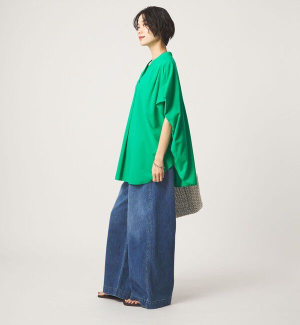 UNITED ARROWS green label relaxing「［size SHORTあり］ショルダー タック スキッパー ブラウス」|シャツ・ブラウス|