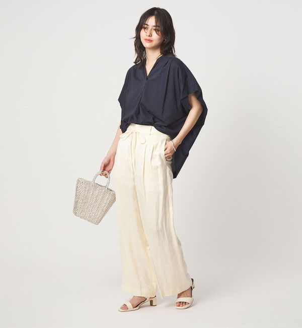 UNITED ARROWS green label relaxing「［size SHORTあり］ショルダー タック スキッパー ブラウス」|シャツ・ブラウス|