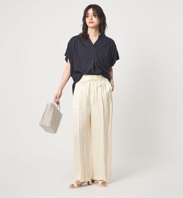 UNITED ARROWS green label relaxing「［size SHORTあり］ショルダー タック スキッパー ブラウス」|シャツ・ブラウス|