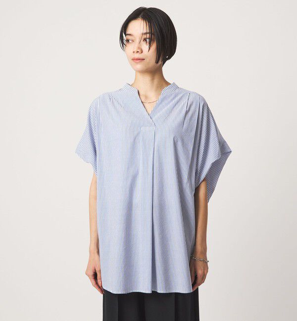 UNITED ARROWS green label relaxing「［size SHORTあり］ショルダー タック スキッパー ブラウス」|シャツ・ブラウス|