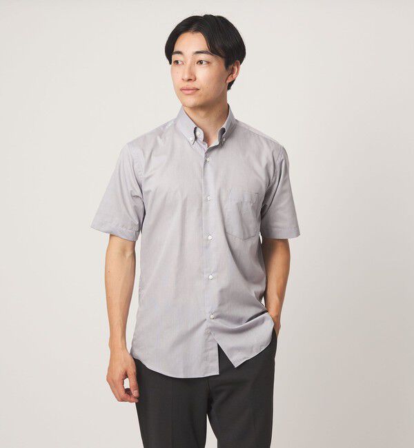 UNITED ARROWS green label relaxing「エブリット TC パナマ スタンダード ボタンダウン ショートスリーブ シャツ -イージーアイロン・通気性-」|シャツ・ブラウス|