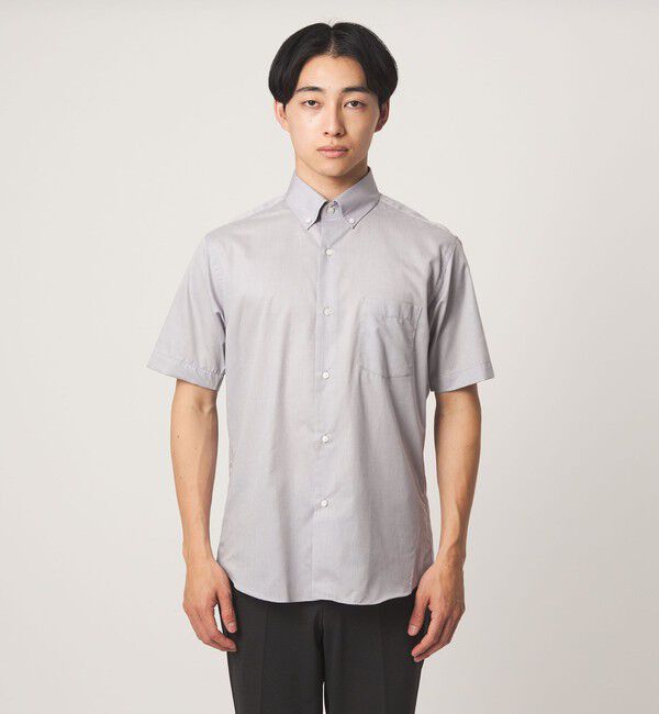 UNITED ARROWS green label relaxing「エブリット TC パナマ スタンダード ボタンダウン ショートスリーブ シャツ -イージーアイロン・通気性-」|シャツ・ブラウス|