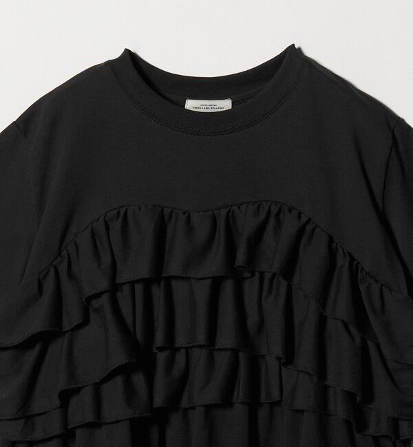 UNITED ARROWS green label relaxing「【WEB限定】＜at ease＞フロント フリル ショートスリーブ カットソー」|Tシャツ・カットソー|