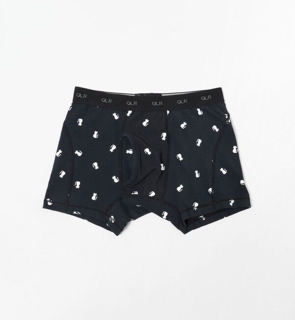 UNITED ARROWS green label relaxing「ファイン オーガニック キャット ボクサーパンツ」|インナー|BLACK