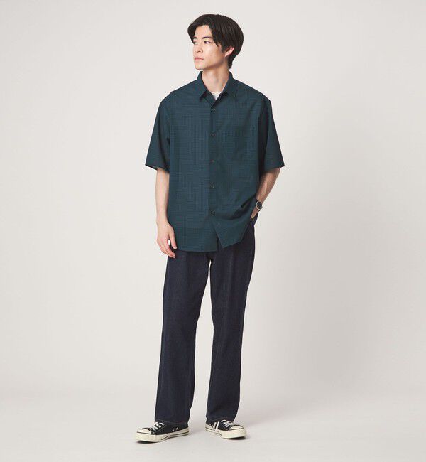 UNITED ARROWS green label relaxing「ウォッシャブル TW サイロ ジャストルーズ チェック柄 半袖 シャツ -通気性・接触冷感-」|シャツ・ブラウス|