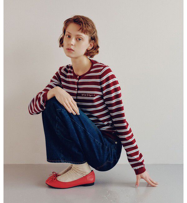 UNITED ARROWS green label relaxing「＜To b. by agnes b.コラボ＞マルチボーダー ニット カーディガン」|カーディガン|