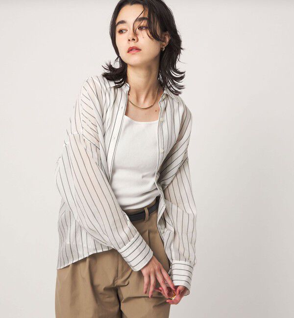 UNITED ARROWS green label relaxing「【結論シリーズ】ミルフィーユタックシャツ」|シャツ・ブラウス|
