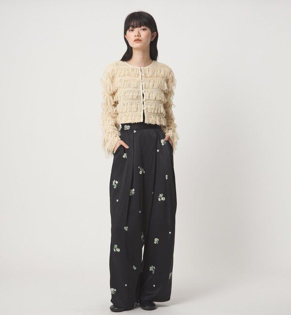 EMMEL REFINES「＜EMMEL REFINES＞EM フラワープリント ラップライク パンツ」|チノ|