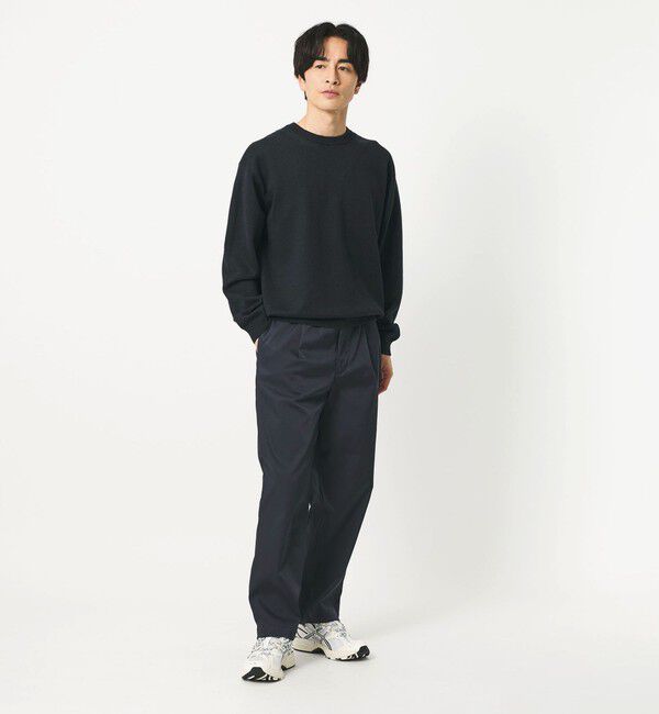 BEAUTY&YOUTH UNITED ARROWS「TASLAN 1P イージー テーパード パンツ NO.7 吸水速乾機能付き」|チノ|