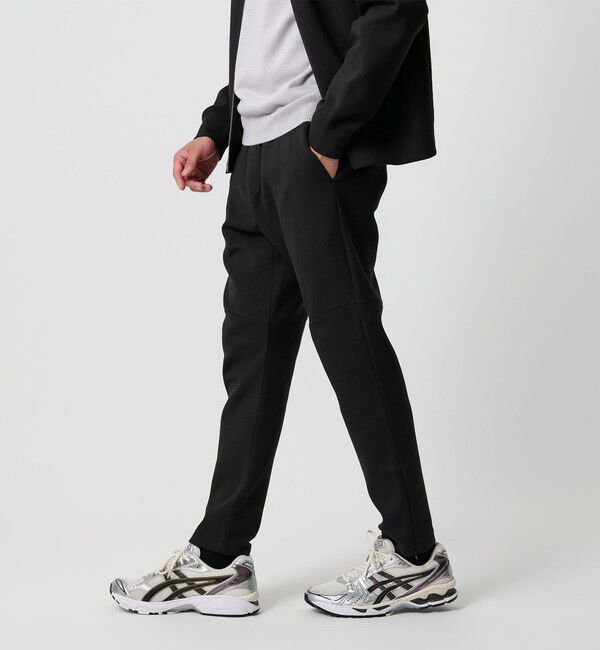 BEAUTY&YOUTH UNITED ARROWS「【WEB限定 WARDROBE SMART】ダブルニット イージーパンツ/セットアップ対応【抗菌・防臭】」|チノ|BLACK