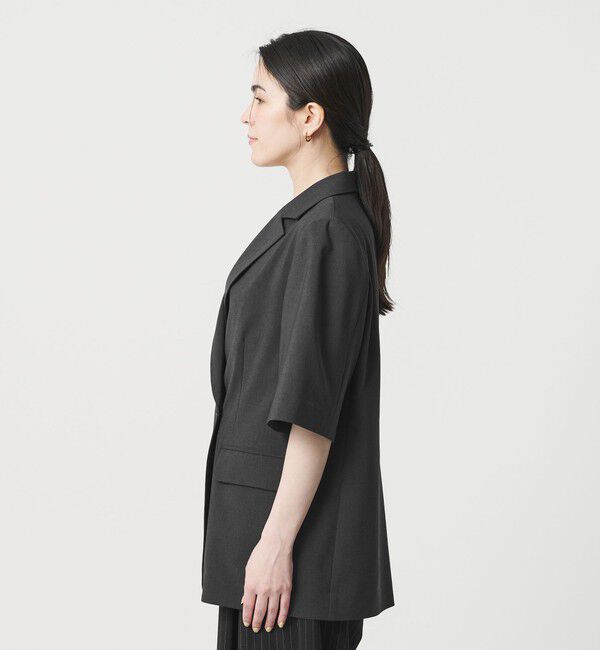 BEAUTY&YOUTH UNITED ARROWS「ハーフスリーブ ジャケット 吸水速乾 防シワ ウォッシャブル」|テーラードジャケット|